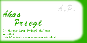 akos priegl business card